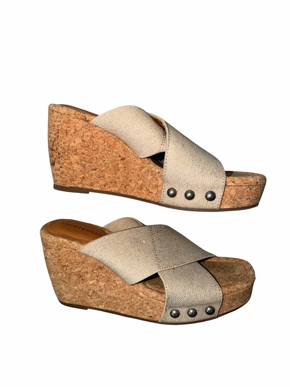 Lucky Brand Women's Valmai Platform Wedge Sandals size 8.5